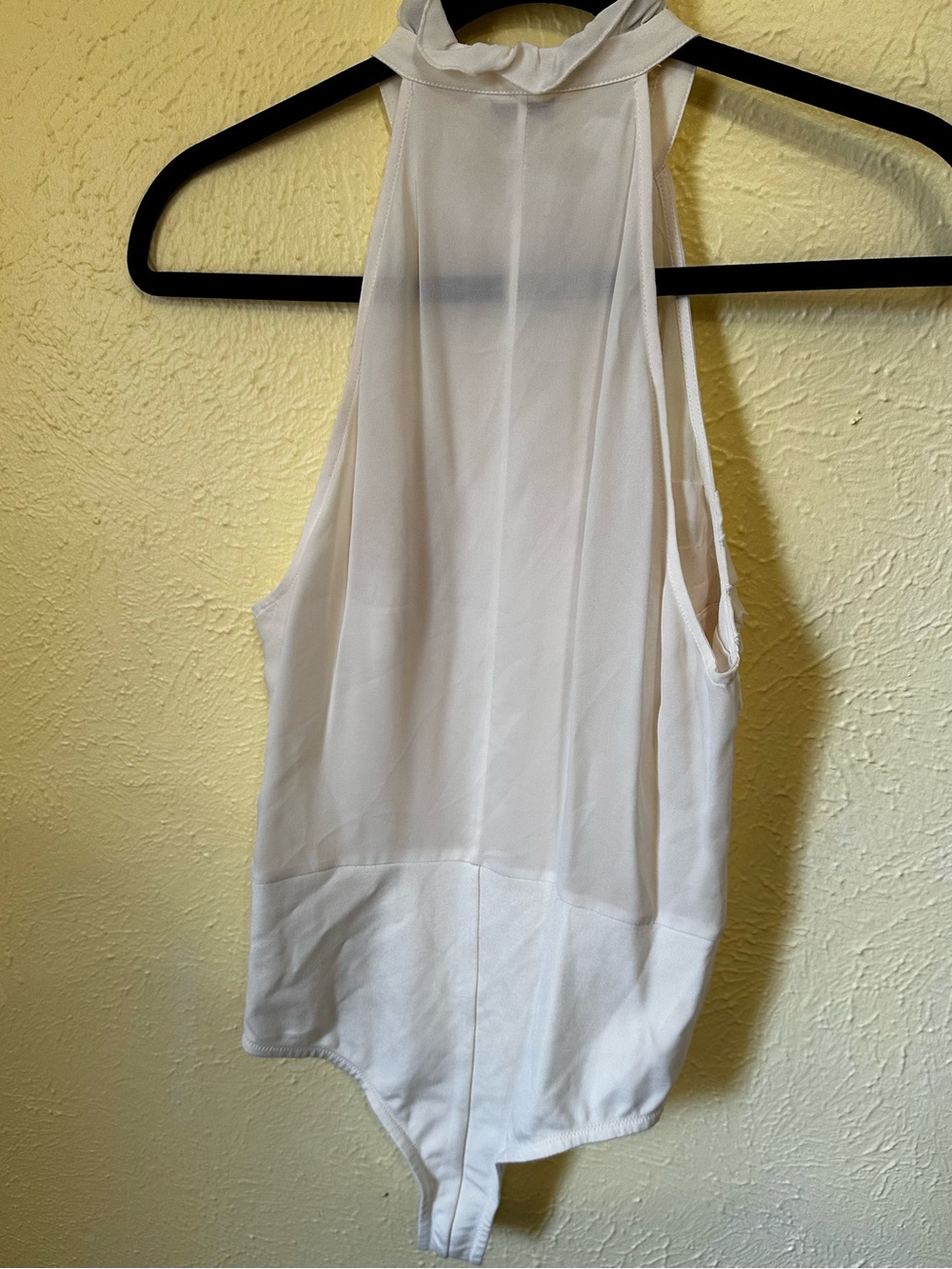 Women's Ruffle Halter Button-Front Bodysuit - White - Picture 2 of 4
